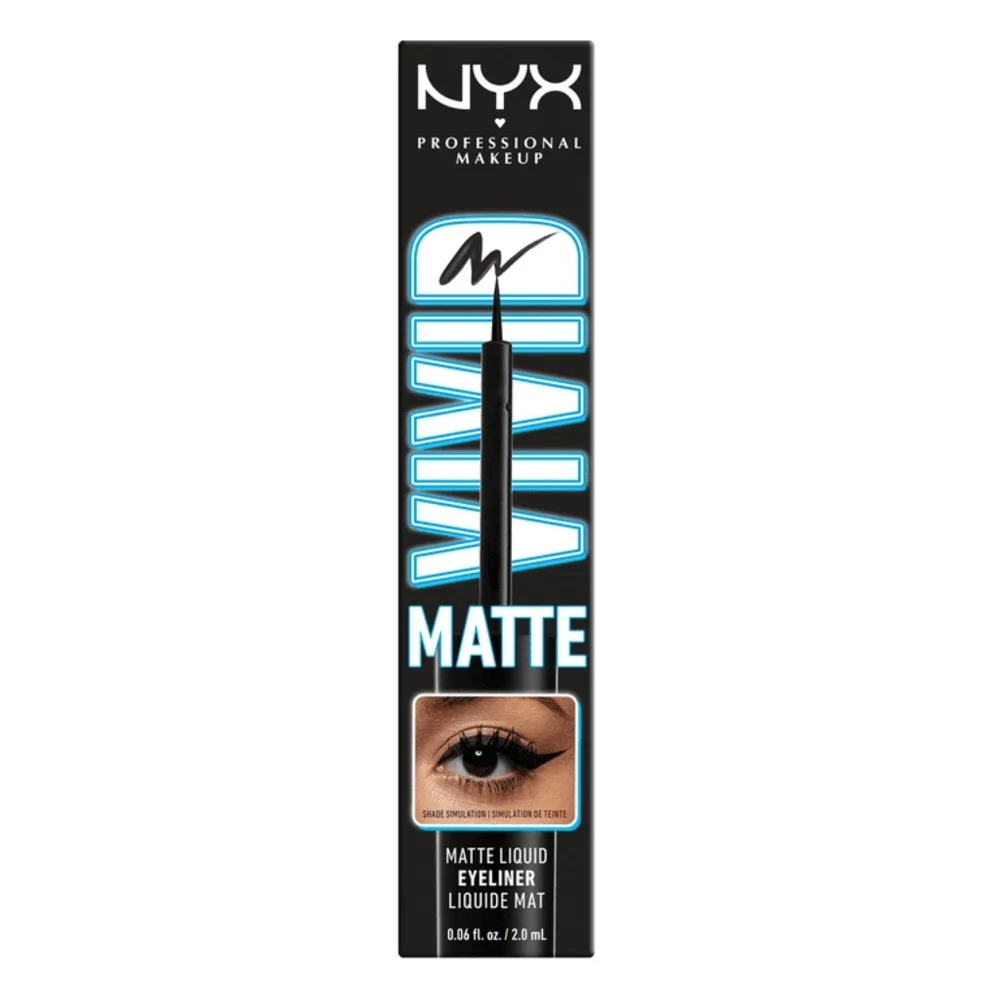 NYX Professional Makeup Vivid Matte Liquid Eyeliner, Black